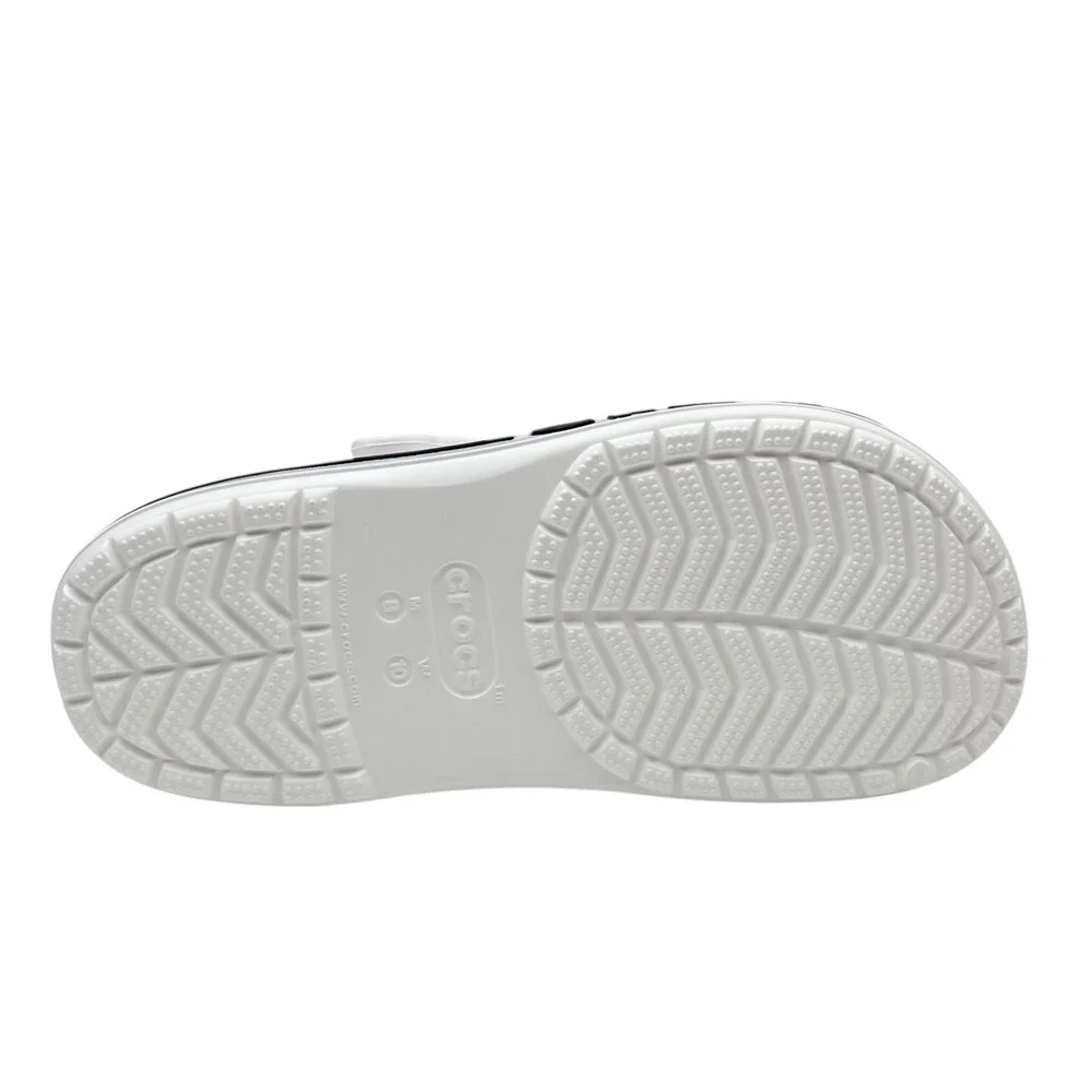 Crocs Bayaband Mens Slip-on Clog Size 8 White Navy Water‎ Friendly Lightweight